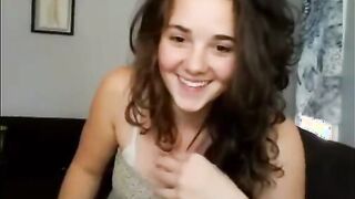 Her first time teasing on cam