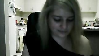 22yo Aus chick showing her small tits on webcam
