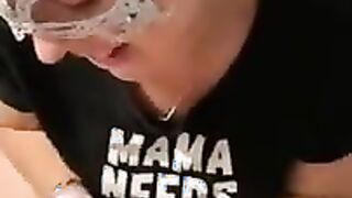 I jerked him off and made him nut on my boobs