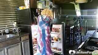 Mature hippie couple in a POV doggy style fuck in the k