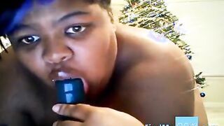 Ebony BBw test out her new Black and Decker Fucker