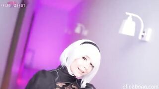 2b gets anal fuck and cum on face
