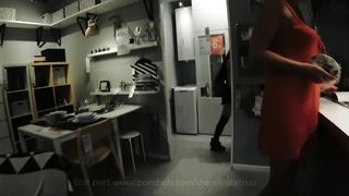Risky Public Blowjob by RaeLilBlack and KateTruu in IKEA - Part2