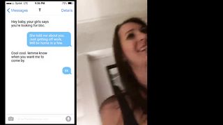 Skinny Amateur Hotwife BBC BJ Selfie Cuckold not Invited