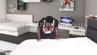 DarkWetDreemz - Sexy Black BBW Maid Finds the Bosses Fu